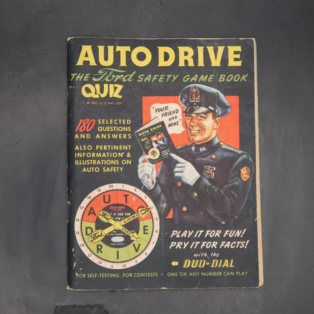 Auto Drive Quiz The Ford Safety Game Book 1948 Automotive Automobile Driving Vtg